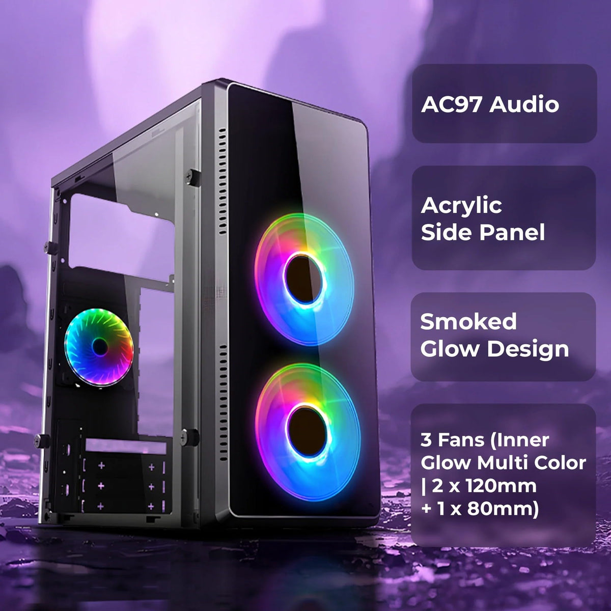 Assembled Gaming Desktop PC Core i7 6th Gen (3.40GHz) | 8GB RAM | 512GB Fast Boot SSD | Windows 11 Pro | WiFi | HDMI VGA | USB 3.0 | RGB Cabinet (3 Fans) | Office Editing Home Computer