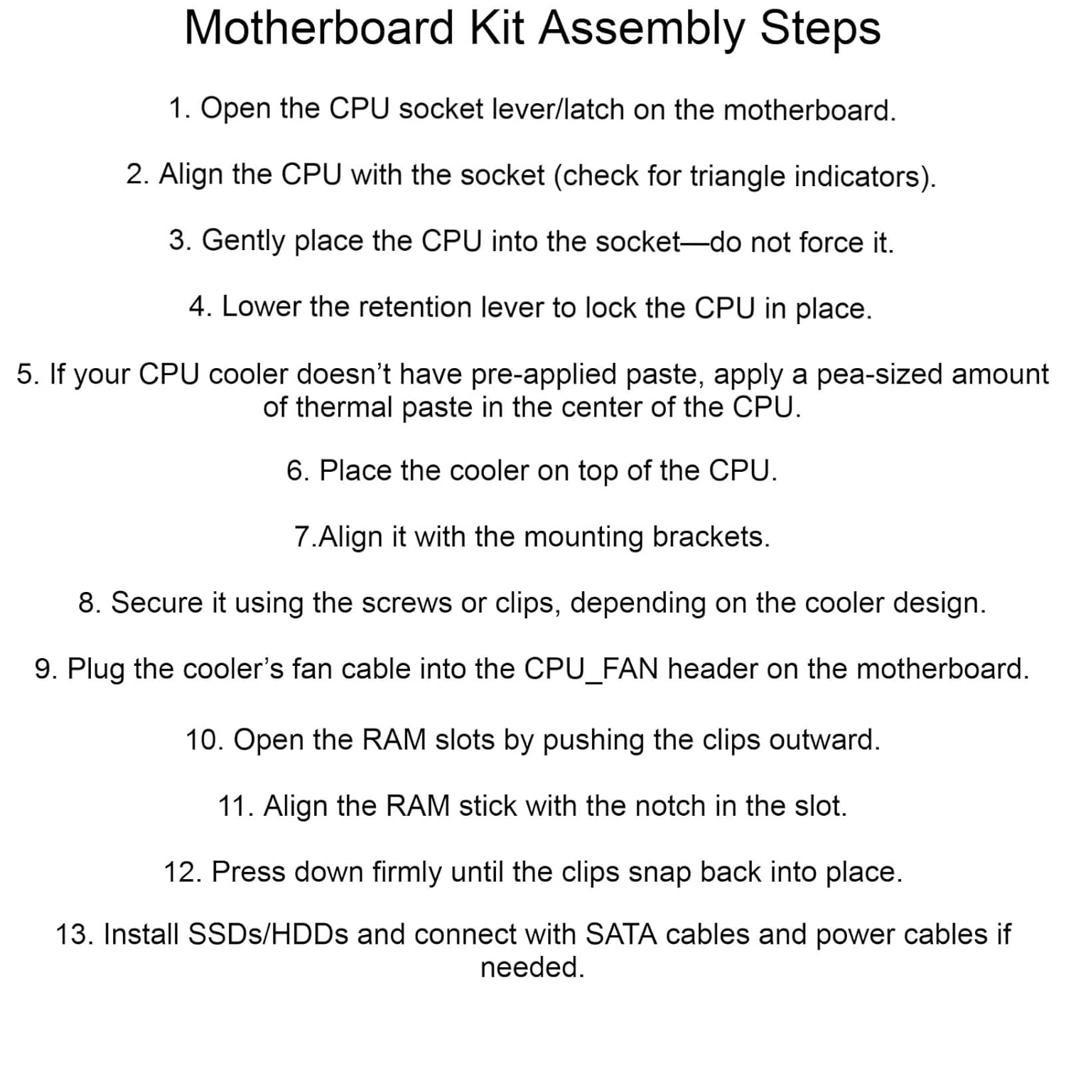 CPUWala H81 Motherboard Assembly Kit with Processor I7 4th (4770/4790/4790S) Gen 3.20 to 3.60 Ghz + 16GB DDR3 RAM + CPU Fan + ATX (1 Year Replacement Warranty)