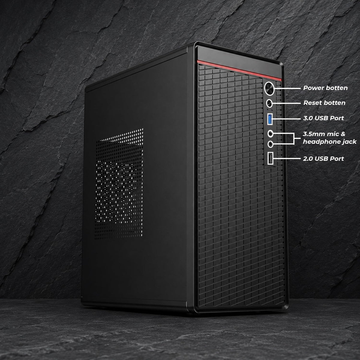 Reliable Assembled Desktop Computer Featuring i3 2nd Generation Processor, H61 Motherboard, 8GB DDR3 RAM, 320GB HDD, WiFi + Bluetooth Dongle for Office, Business, Home and Study