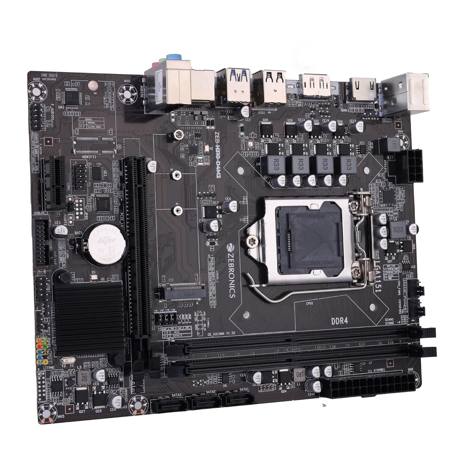 ZEBRONICS H310-NVMe Motherboard | LGA 1151 Socket | Supports Intel 8th & 9th Gen CPUs | NVMe M.2 | DDR4 RAM | HDMI & VGA | Micro-ATX