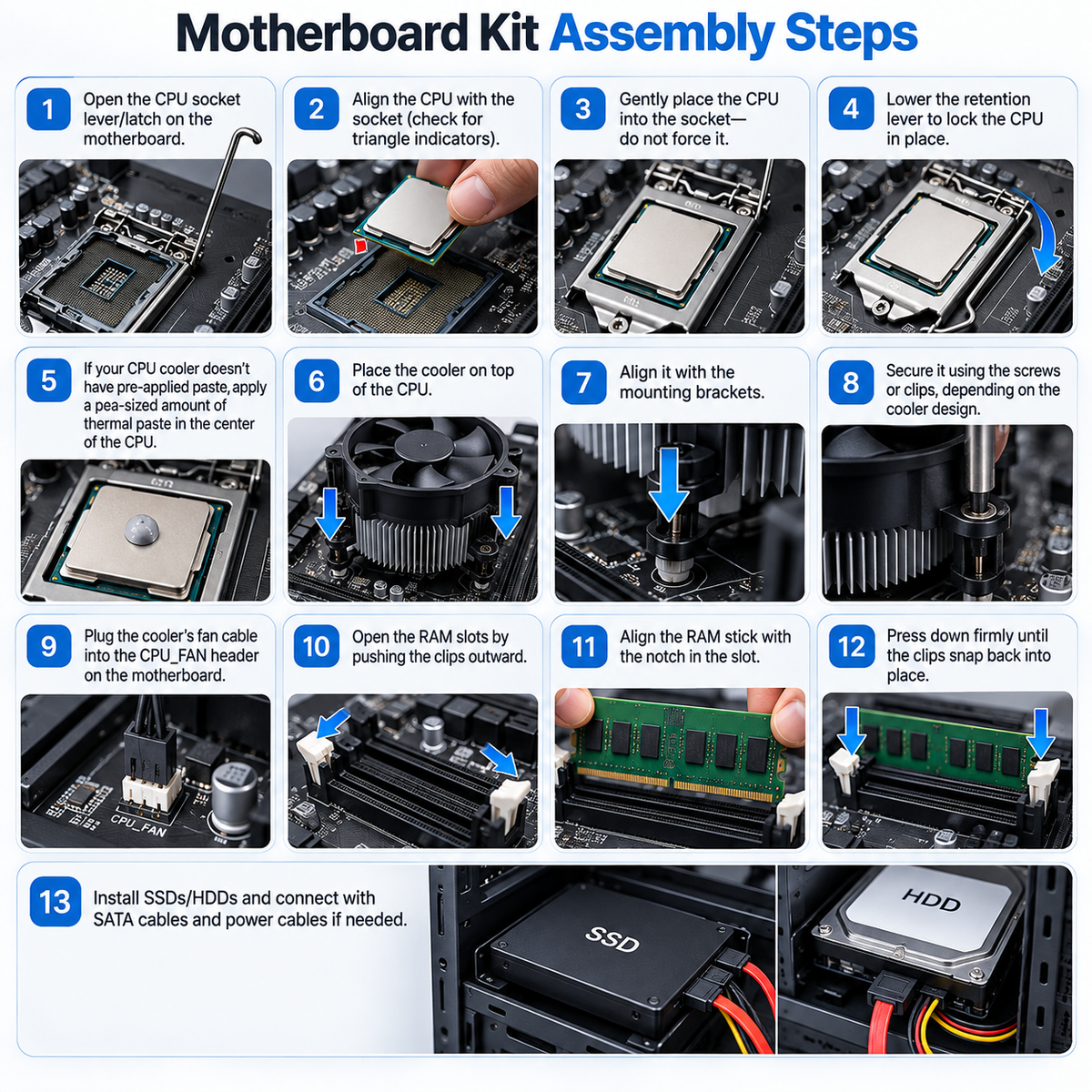 H310 Motherboard Combo with i7 8th Gen Processor, 4GB DDR4 RAM & Cooling Fan, LGA 1151 Desktop PC Upgrade Kit for Office Work, Productivity Applications, Everyday Computing Setup