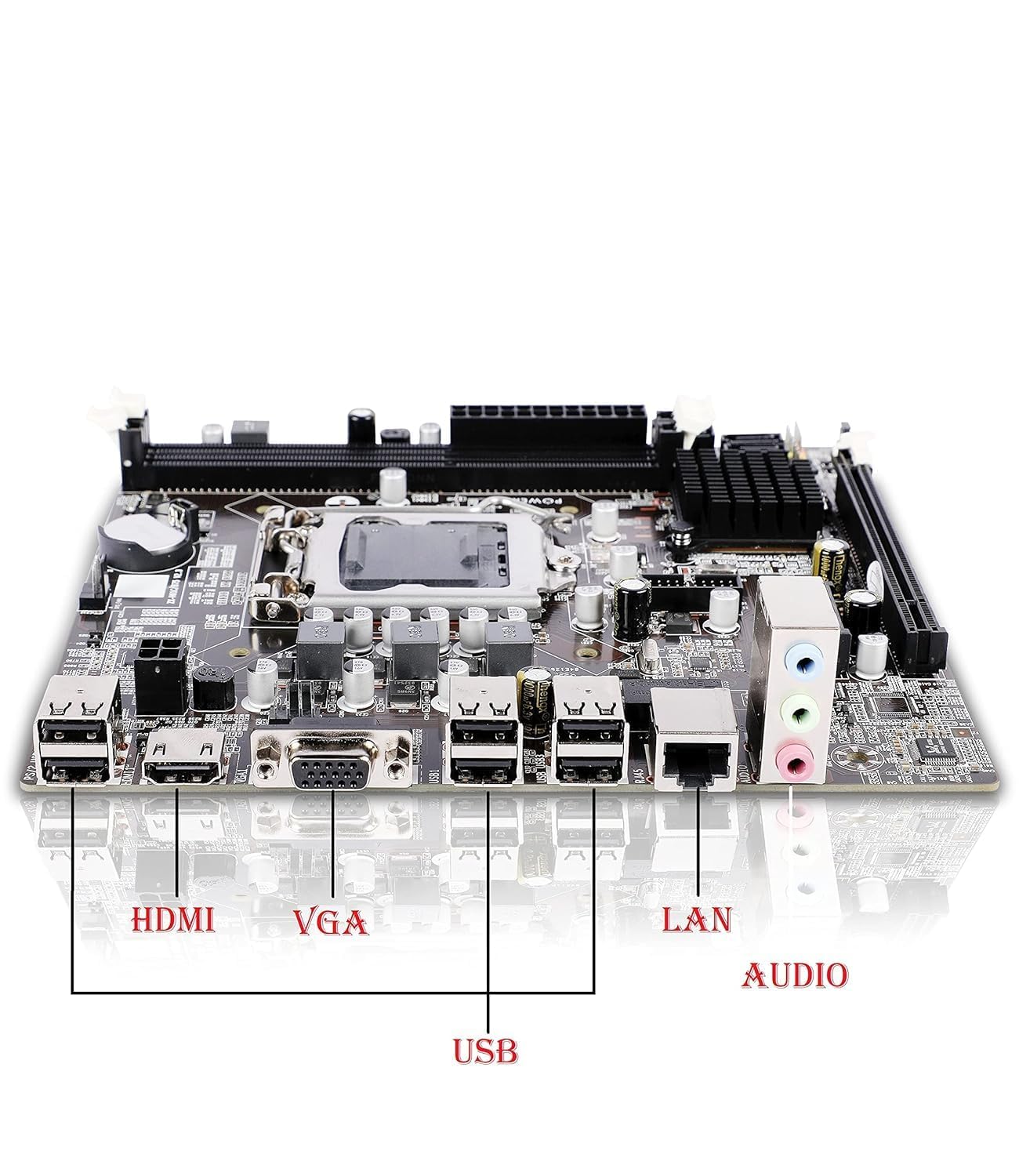 H61 Motherboard Combo with ATX i3 3rd Gen 3.0GHz Processor, 8GB DDR3 RAM, Free CPU Fan, High Performance Desktop Upgrade Kit for Smooth Multitasking, 2 Year Warranty and Lifetime Technical Support