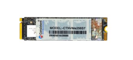 Consistent 256GB NVMe PCIe M.2 SSD 2280, 3D NAND with SLC Cache, Up to 2200MB/s, 5 Years Warranty