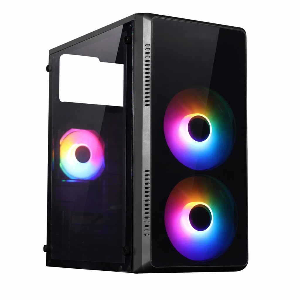 Assembled Desktop PC Core i7 3770 | 16GB RAM | 512GB SSD | HD 4600 Graphics | Win 11 Pro | RGB Cabinet (3 Fans) | Gold PSU | Home Office Editing Computer | Ready to Use
