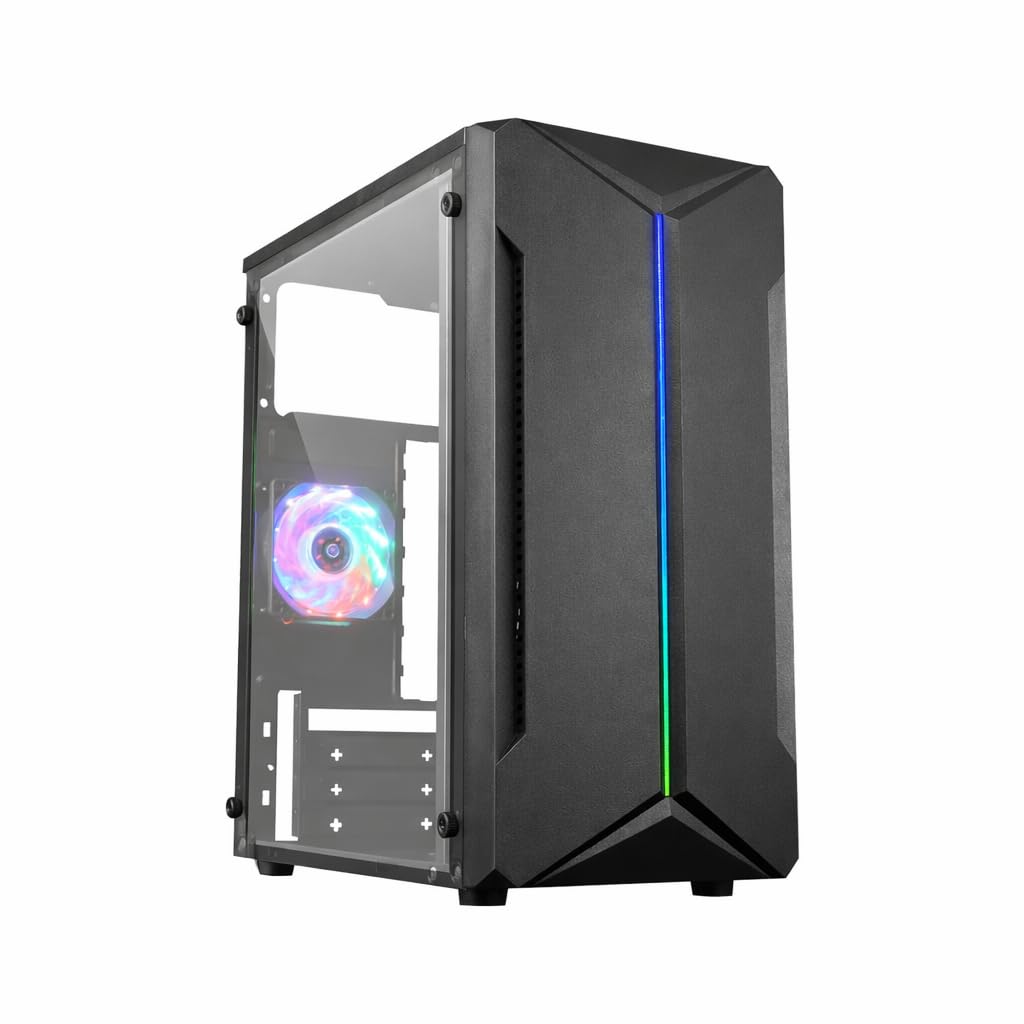 CPUWala Desktop PC Core i7 8th Gen | 16GB DDR4 | 512GB SSD | Z310 Motherboard | Win 11 Pro + MS Office | HDMI, VGA, USB 3.0, Gigabit LAN | RGB Gaming Cabinet