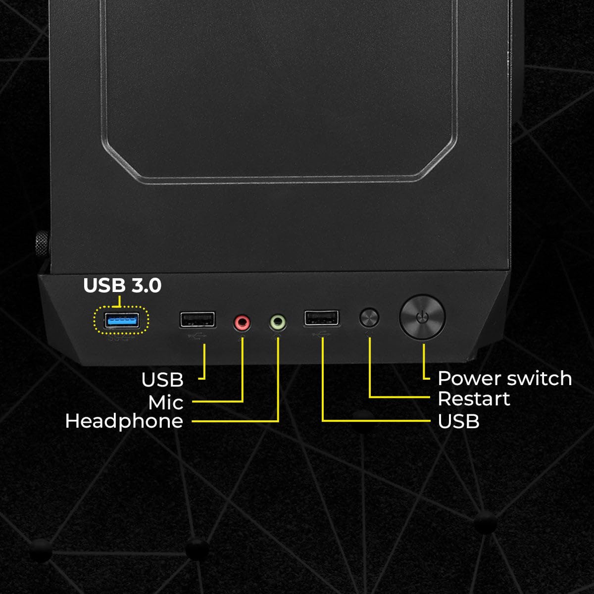 Desktop PC with H81 Motherboard, i5 4th Gen Processor, 8GB DDR3 RAM, 512GB SSD, 1 Fan RGB Cabinet, WiFi, HDMI, VGA, USB Ports, Prebuilt Computer for Office, Home and Business
