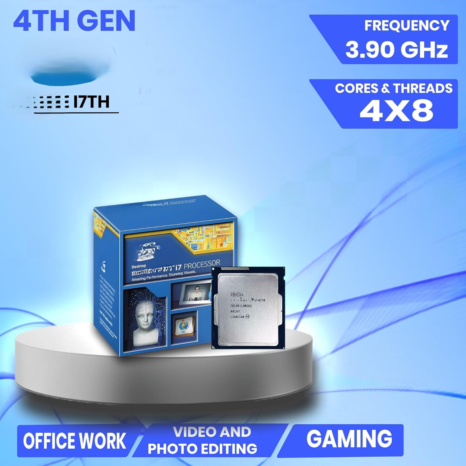 Powerful Assembled Desktop CPU, Core i7-4th Gen(4770/4790S/4790) II 1TB M.2 SSD II 16GB RAM II Windows 11II WiFi Dongle II HDMI & VGA Ports IIBasic Software Installed