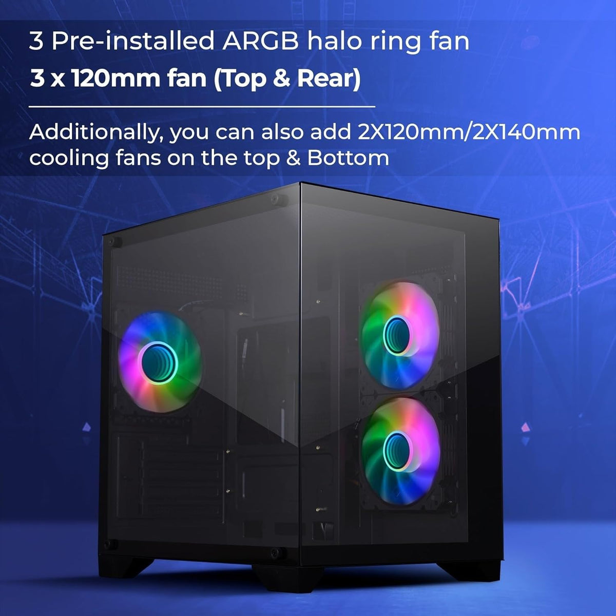Assembled Desktop PC Core i7 8th Gen | 16GB DDR4 RAM | 512GB SSD | Win 11 Pro + MS Office 2021 | HDMI & VGA USB 3.0 | RGB Cabinet (3 Fans) | RGB 500W PSU | Editing & Gaming Computer | Ready to Use