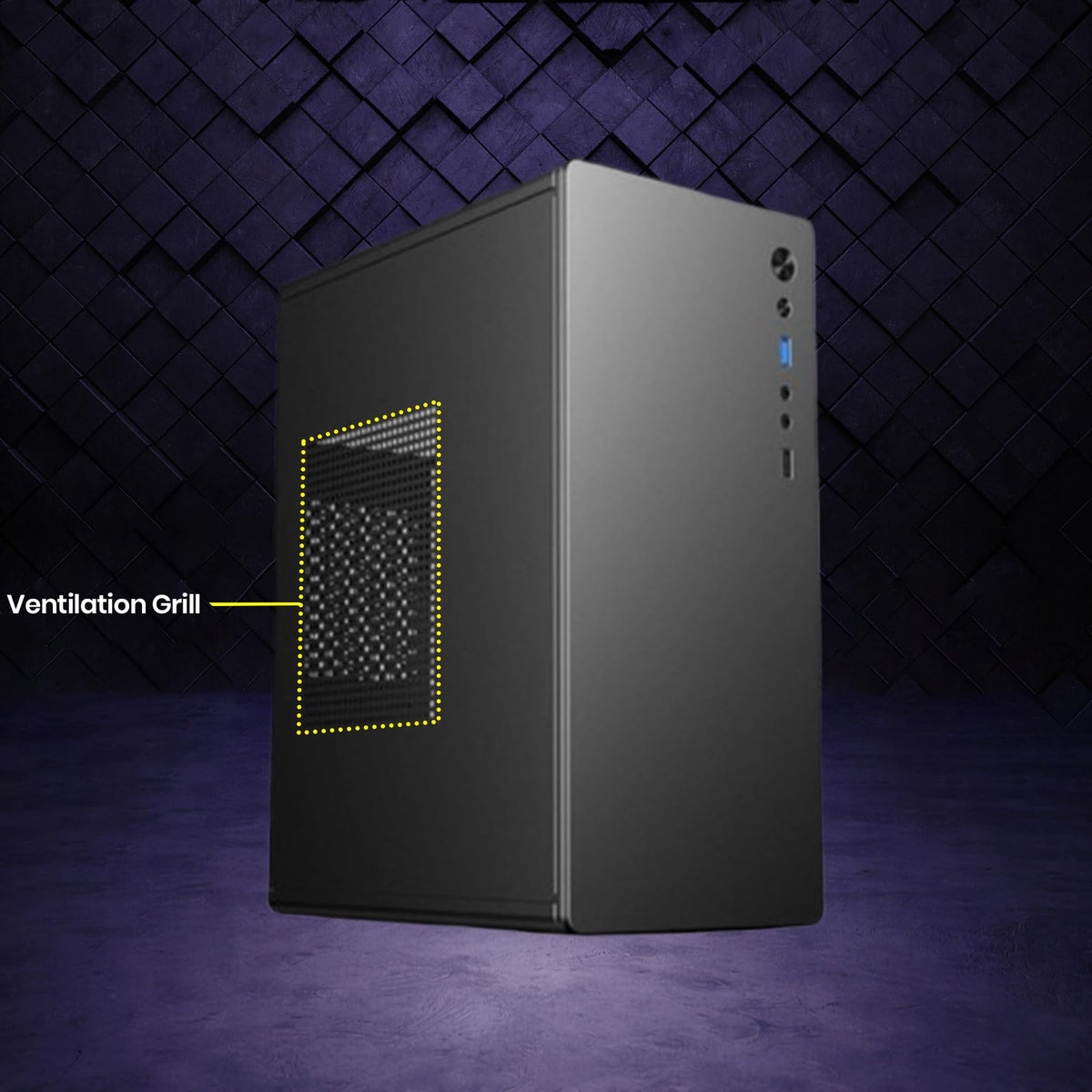 Desktop PC with H61 Motherboard, i7 3rd Gen Processor, 4GB RAM, 128GB SSD, HDMI VGA USB Ports, WiFi Support, Prebuilt Computer for Home, Office, Study, Online Classes & Daily Use